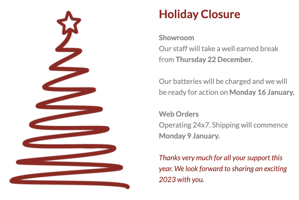 Holiday Closure